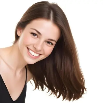 A Young Caucasian Woman With Long Brown Hair And A Warm Smile Wearing A Black Top 11 Fae5