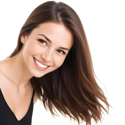 A Young Caucasian Woman With Long Brown Hair And A Warm Smile Wearing A Black Top 5 Fd43