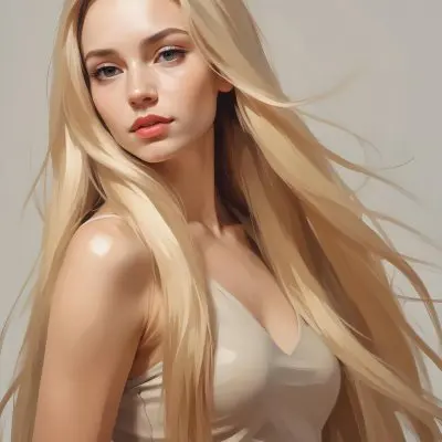 A Young Caucasian Woman With Long Straight Blonde Hair 15 5b8c