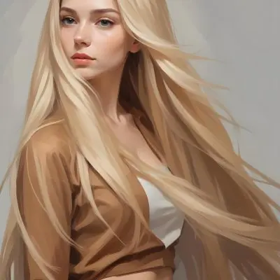 A Young Caucasian Woman With Long Straight Blonde Hair 18 2998