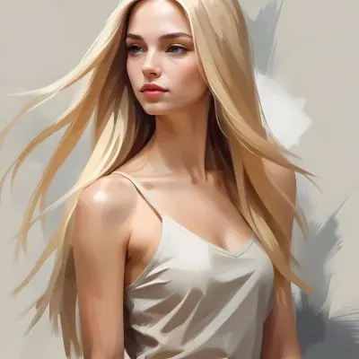 A Young Caucasian Woman With Long Straight Blonde Hair 24 276c