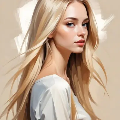A Young Caucasian Woman With Long Straight Blonde Hair 27 053b
