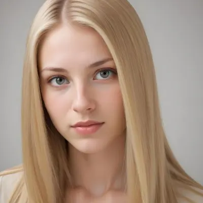 A Young Caucasian Woman With Long Straight Blonde Hair 6 F466