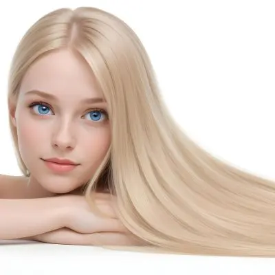 A Young Caucasian Woman With Long Straight Blonde Hair Blue Eyes And Fair Skin She Is Resting Her Chin On Her Hands Looking Slightly To The Side With A Neutral Expression The Background Is Plain White 3 B6c7