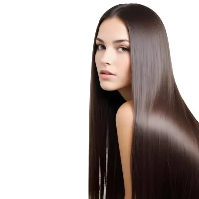 A Young Caucasian Woman With Long Straight Dark Brown Hair Posing Against A White Background 16 910f