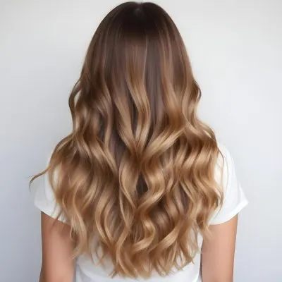 A Young Caucasian Woman With Long Wavy Blonde And Brown Ombre Hair 9 1c2a
