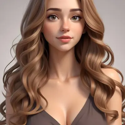 A Young Caucasian Woman With Long Wavy Light Brown Hair And Highlights She Has A Neutral Facial Expression And Is Wearing A Low Cut Top Revealing Her Shoulders 36 F9ee