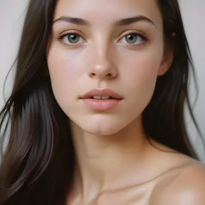 A Young Latina Woman With Curly Dark Hair Olive Skin And A Serious Expression On Her Face 13 C8ed