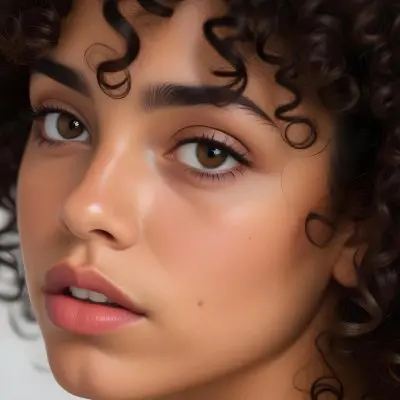 A Young Latina Woman With Curly Dark Hair Olive Skin And A Serious Expression On Her Face 2 Ea22