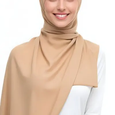 A Young Middle Eastern Woman With A Warm Smile Wearing A Beige Hijab 19 46b7
