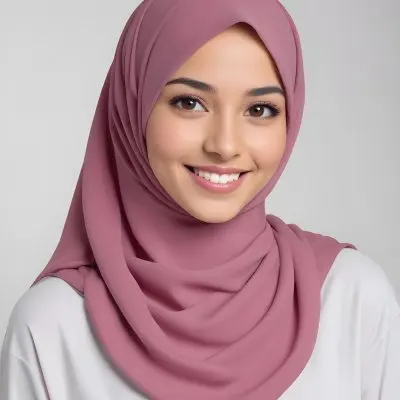 A Young Woman With Light Brown Skin Dark Brown Eyes And Long Dark Hair Wearing A Pink Hijab And Smiling At The Camera 22 D24d