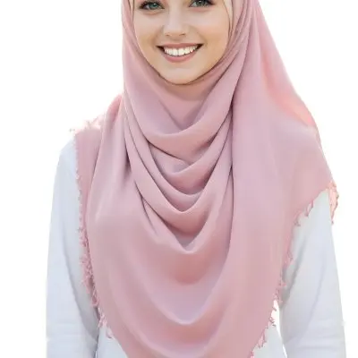 A Young Woman With Light Brown Skin Wearing A Pink Hijab And Smiling At The Camera 13 Ade4