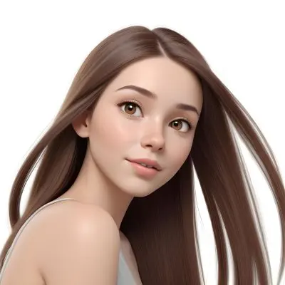 A Young Woman With Long Straight Brown Hair And Light Skin She Has Brown Eyes And A Neutral Expression The Background Is Plain White Emphasizing Her Features 7 72cb