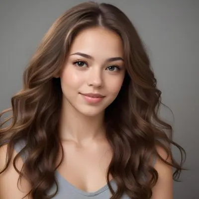 Adorable Cartoon Style A Caucasian Woman 23 Years Old Light Skin Brown Hair Gray Background 3d Render Cartoon 14 Bf05