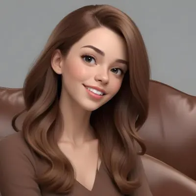 Adorable Cartoon Style A Caucasian Woman 23 Years Old Light Skin Brown Hair Gray Background 3d Render Cartoon 18 4e60