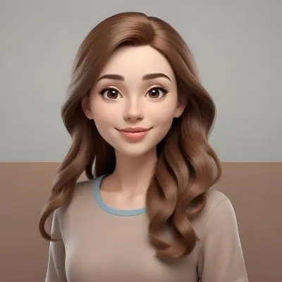 Adorable Cartoon Style A Caucasian Woman 23 Years Old Light Skin Brown Hair Gray Background 3d Render Cartoon 33 826d