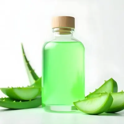 Aloe Vera Gel In A Transparent Bottle
