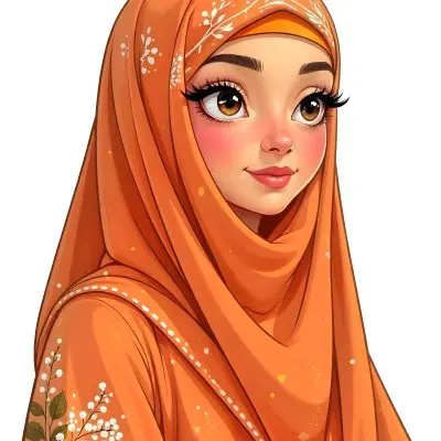 An Arab Woman Age 23 With Brown Eyes And An White Hijab With A Rose White Background 6 6eee