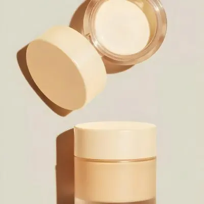 Assorted Makeup Compacts In Various Shades Of Beige Arranged On A Light Background 6 Bf8a