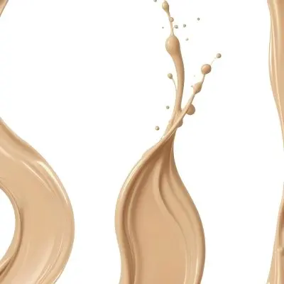 Beige Liquid Splash With Dynamic Swirls And Droplets Smooth Texture High Contrast Clean White Background Studio Shot Product Presentation Cosmetic Advertisement Elegant Design Minimalist Composition 37 1b7b