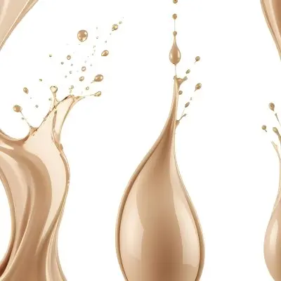 Beige Liquid Splash With Dynamic Swirls And Droplets Smooth Texture High Contrast Clean White Background Studio Shot Product Presentation Cosmetic Advertisement Elegant Design Minimalist Composition 4 4ae8