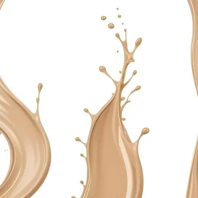 Beige Liquid Splash With Dynamic Swirls And Droplets Smooth Texture High Contrast Clean White Background Studio Shot Product Presentation Cosmetic Advertisement Elegant Design Minimalist Composition 8 Be00