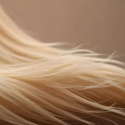 Blonde Hair Strands With A Gradient From Light To Dark Studio Shot With A Blurred Background 24