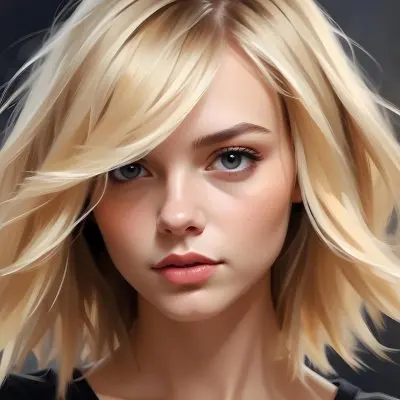 Blonde Hair Strands With A Gradient From Light To Dark Studio Shot With A Blurred Background 62
