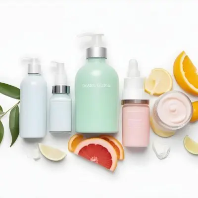 Bottle Of Essential Oil Surrounded By Fresh Citrus Fruits Leaves And Herbs 6