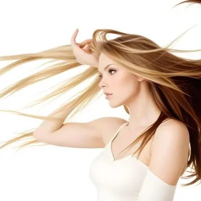 Brown And Blonde Hair Strands Dark Roots Light Ends Flowing Dynamic Composition Studio Lighting White Background Hair Care Concept Beauty And Fashion 14