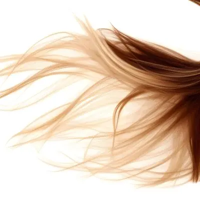 Brown And Blonde Hair Strands Dark Roots Light Ends Flowing Dynamic Composition Studio Lighting White Background Hair Care Concept Beauty And Fashion 3