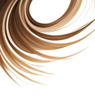 Brown And Blonde Hair Strands Forming A Swirl Pattern Isolated On A White Background Studio Lighting Hair Salon Concept Elegant And Minimalist Composition 1