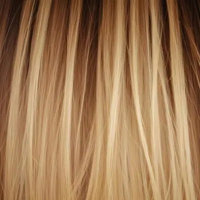 Brown And Blonde Hair Strands With A Gradient Effect Transitioning From Dark Brown At The Top To Light Blonde At The Bottom 28 Fc7d
