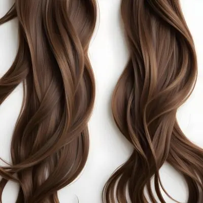 Brown Hair Strands With Dark Roots And Light Ends Flowing And Slightly Tangled Against A Plain White Background 25 E66a