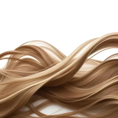 Brown Hair With Blonde Highlights Wavy Texture Close Up Shot Strands Overlapping Natural Lighting Clean White Background Hair Styled In Loose Waves Natural Look Hair Care Product Advertisement 11 C32c