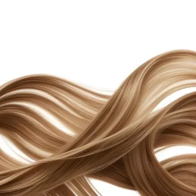 Brown Hair With Blonde Highlights Wavy Texture Close Up Shot Strands Overlapping Natural Lighting Clean White Background Hair Styled In Loose Waves Natural Look Hair Care Product Advertisement 3 094f