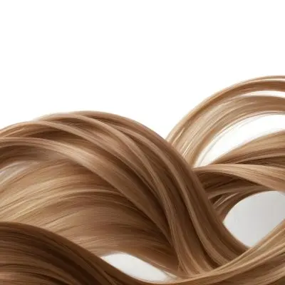 Brown Hair With Blonde Highlights Wavy Texture Close Up Shot Strands Overlapping Natural Lighting Clean White Background Hair Styled In Loose Waves Natural Look Hair Care Product Advertisement 31 9fb4
