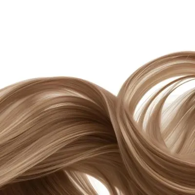 Brown Hair With Blonde Highlights Wavy Texture Close Up Shot Strands Overlapping Natural Lighting Clean White Background Hair Styled In Loose Waves Natural Look Hair Care Product Advertisement 49 Aad8
