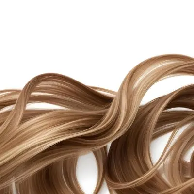 Brown Hair With Blonde Highlights Wavy Texture Close Up Shot Strands Overlapping Natural Lighting Clean White Background Hair Styled In Loose Waves Natural Look Hair Care Product Advertisement 5 94ff