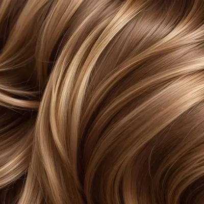 Brown Hair With Golden Highlights Wavy Texture Close Up Shot Natural Lighting Smooth Strands Natural Look Hair Care Concept Beauty Salon Salon Style Healthy Texture Elegant Waves 26
