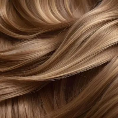 Brown Hair With Golden Highlights Wavy Texture Close Up Shot Natural Lighting Smooth Strands Natural Look Hair Care Concept Beauty Salon Salon Style Healthy Texture Elegant Waves 36 02f1