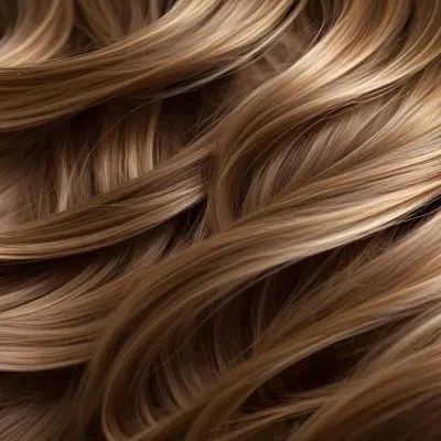 Brown Hair With Golden Highlights Wavy Texture Close Up Shot Natural Lighting Smooth Strands Natural Look Hair Care Concept Beauty Salon Salon Style Healthy Texture Elegant Waves 8 0914