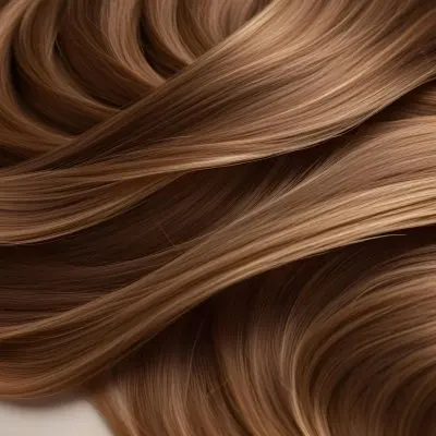 Brown Hair With Golden Highlights Wavy Texture Close Up Shot Studio Lighting Smooth And Shiny Strands Natural Hair Color Healthy Hair Hair Care Concept Beauty Product Advertisement 14 8313