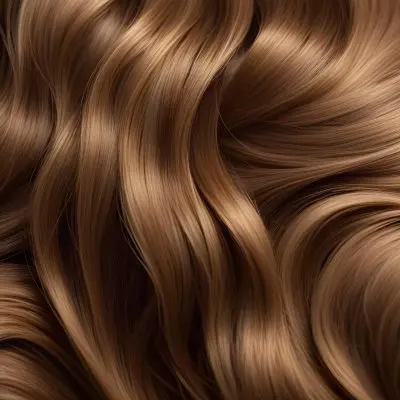 Brown Hair With Golden Highlights Wavy Texture Close Up Shot Studio Lighting Smooth And Shiny Strands Natural Hair Color Healthy Hair Hair Care Concept Beauty Product Advertisement 7 C890