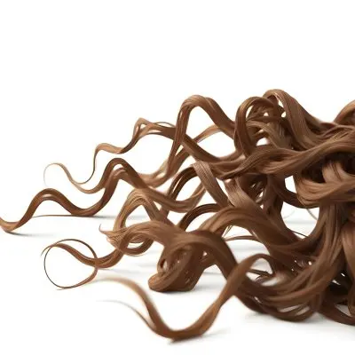 Brown Messy Hair Strands Light Brown And Dark Brown Tones Messy And Tangled Isolated On A White Background Studio Shot High Resolution 14 3439