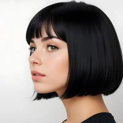Caucasian Woman 24 Years Old Black Hair In A White Background 14 Abd6
