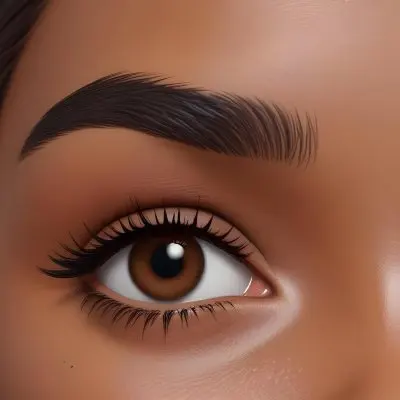 Close Up Of A Brown Skinned Woman 25 Years Old With Brown Eyes And Dark Eyebrows In A Studio 20 D55a