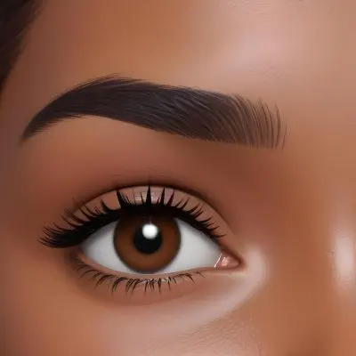 Close Up Of A Brown Skinned Woman 25 Years Old With Brown Eyes And Dark Eyebrows In A Studio 25 C2f0
