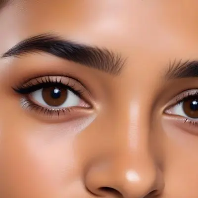 Close Up Of A Brown Skinned Woman 25 Years Old With Brown Eyes And Dark Eyebrows In A Studio 38 Df0b