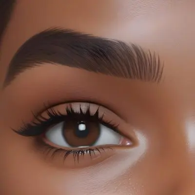 Close Up Of A Brown Skinned Woman 25 Years Old With Brown Eyes And Dark Eyebrows In A Studio 6 581c